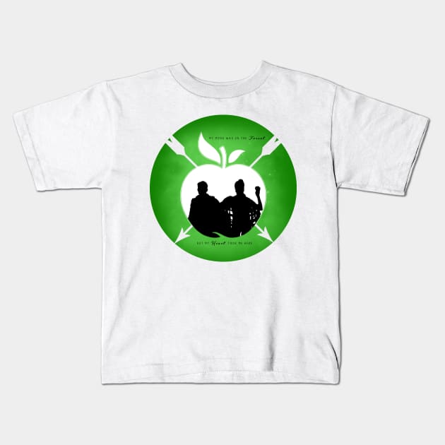 OUTLAW QUEEN Kids T-Shirt by EnchantedSwans